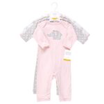 Hudson Baby Unisex baby Cotton Coveralls, Pink Gray Elephant, 18-24 Months, Pink Gray Elephant, 18-24 Months US