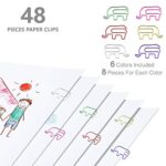 48 PCS Elephant Shaped Paper Clips,6 Colors in Gift Box for Students, Kids, Teachers