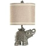 GtPet Elephant Table Lamp, Gray