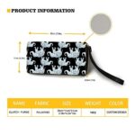 Coldinair Boho Elephant Print Wallets for Women Zipper PU Leather RFID Blocking Credit Card Phone Clutch Purse with Wristlet for Girls