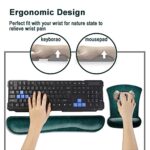 Keyboard Wrist Rest Pad and Mouse Wrist Rest Support, Comfort Wrist Rest Pad with Non-Slip Rubber Base & Memory Foam Support for Working Gaming Fatigue Pain Relief Adorable Elephant