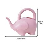 RESOYE Pink Elephant Watering Can, 1 L Elephant Shape Watering Can Pot Plastic Novelty Watering Can Cute Animal Watering Cans Creative Gardening Kettles for Flowers Plants Succulents Potted