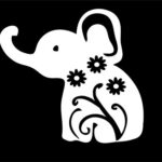 Sweet Tea Decals Cute Elephant – 4″ x 3 3/4″ – Vinyl Die Cut Decal/Bumper Sticker for Windows, Trucks, Cars, Laptops, Macbooks, Etc.