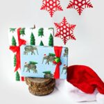 Christmas Elephants – Reversible Holiday Wrapping Paper – Eco Gift Wrap Allport Editions x Wrappily