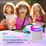 Mini Karaoke Machine with 2 Wireless Microphones for Kids Adults, Portable Bluetooth Speaker, Christmas Stocking Stuffers Birthday Gifts for Kids, for Girls Boys Home Party