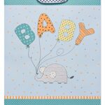 Papyrus 13″ Large Gift Bag – Designed by House of Turnowsky (Elephant with Balloons) for Baby Showers, Baby Sprinkles, New Baby, Baptisms, Christenings and All Baby Occasions (1 Bag)