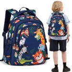 Kids Backpack for Boys Elementary Kindergarten Cute Lightweight zoo Dinosaur Preschool School Bag 16 inch Multifunctional Large Capacity Waterproof Durable Travel Backpack