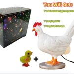 3D LED Hen Night Light with USB, Resin Egg Lamp in Gift Box, Funny Chicken Table Lamp for Easter, Christmas, Birthdays