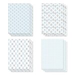 LDGOOAEL Flat Wrapping Paper Sheets – 12 Sheets with 4 Blue Elephant Paterns, Gift Wrapping Paper for Baby Boy, Birthday, Baby Shower Occasions- Pre cut & Folded(19.6″ x 27.5“ Per Sheet)…