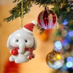 Hanging Ornaments Decorations 2023 Cute Animal Acrylic Flat Hanger Elephant Dog Deer Bear Snowman Small Themed Fun Hanging Indoor for Home Rustic Decorations Ornament Decoration Gifts