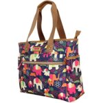 Lily Bloom Pattern Handbag for Women, Large Capacity Tote Bag Satchel Shoulder Bag