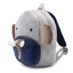 KISSOURBABY Cute Cartoon Animal Backpack Toddler School Bag for Children Baby Girls Boys(Elephant)