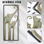 Yexiya 2 Pcs Metal Elephant Wall Decor Gold African Wall Decor Modern Elephant Wall Art Gold Elephant Decor Large Animal Decorations for Living Room for Home Office Bedroom, 15.75 Inches Long