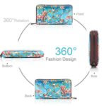 APHISON Women’s Wallets Large Capacity Clutch Wallet For Women Ladies Wallets Clearance Credit Card Holder Womens RFID Wallet Moon Cute Cow Cat Elephant Fox Cell Phone Purse 684-0170A