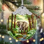 Touber Elephant Ornament, Elephant Christmas Ornament, Elephant Ornaments for Christmas, Christmas Ornaments Clearance, Elephant Christmas Tree Ornament, Gifts for Elephant Lover
