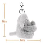 Apricot Lamb Cute Toys Plush Gray Elephant Stuffed Animal Soft Keychain for Kids Bag, Purse, Backpack, Handbag (6 Inches)