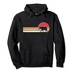 Elephant, Retro Style Pullover Hoodie