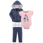 Yoga Sprout 3 Piece Jacket, Bodysuit and Pant Set, Whimsical Giraffe, 6-9 Months