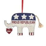 Americana “Proud Republican” Elephant Ornament
