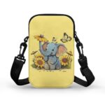 Zanxiantu Elephant Sunflower Tween Purses for Girls Ages 9-12 Small Crossbody Cell Phone Purse Toddler Wallets for Kids Teenage Mini Shoulder Bag with Zipper