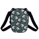Suobstales Green Elephant Pattern Messenger Bag for Women Zipper Purse Crossbody Bags with Adjustable Strap Small Shoulder Bag Casual Sling Pack Portable Mobile Phone Coin Pouch