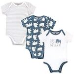 Hudson Baby Unisex Cotton Bodysuits, Blue Elephant, 18-24 Months