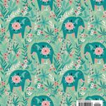 Notebook with A-Z Tabs: 8×10 Lined-Journal Organizer Large with Alphabetical Tabs Printed | Cute Elephant Jungle Floral Design Green