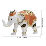 Hand Painted Enamel Elephant Trinket Box, Hinged Jewelry Organizer Mini Ring Earrings Storage, Unique Home Decor Figurine Keepsake Collectible, Personalized Elegant Handmade Ornament (Elephant)