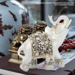 Elephant Ornaments Decoration, Vintage Exquisite Elephant Model Ornaments Statue Craft Gift Elephant Feng Shui Collectible Ornament for Home Office Decoration, 5.3 * 2.6 * 5.5in
