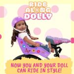 The Original Doll Bicycle Seat (Pink)- Bike Attachment Accessory for All 18″-22″ Dolls & Stuffed Animals- Decorate Yourself Decals Included! Kids Gift, Fits Most Bikes Compatible with American Girl