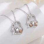 CELESTIA Elephant Gifts for Women Elephant Necklaces Sterling Silver Elephant Jewelry Pendant Mother and Daughter Gifts for Wife Grandmother Aunt Bonus