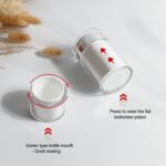 2Pack 15ml Airless Pump Jar – Drunk Elephant Container 0.5 Oz Moisturizer Pump Dispenser, Airless Pump Bottles, Cream Jar Vacuum Bottle Dispenser for Cream, Lotions