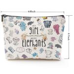 Elephant Gifts for Women, Birthday Gifts for Elephant Lovers, Elephant Makeup Bag for Wedding Thanksgiving Christmas Mother’s Day for Women Girls