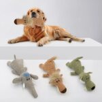 Their World Tough Interactive Chew Toys for Dogs, Plush, Water Resistant, Animal Squeak Toys, Interactive, Cute Animal Design, Durable and Fun (Elephant)