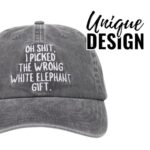 InnoBeta White Elephant Gifts Cap for Women/Men, Funny Adjustable Embroidered Hat Gifts
