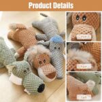 ROWPOZ Dog Plush Toys for Aggressive Chewers, 2025 New Dog Toys Indestructible Dog Squeaky Toys Dog Puppy Chew Toys, Durable Chew Toys Dog Plush Toy to Keep Them Busy (Grey Elephant)