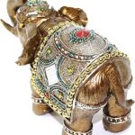 Stunning 6″ Elephant Trunk Statue Wealth Lucky Feng Shui Figurine Home Decor Birthday Congratulatory House Warming Gift (G16180) Product Name