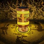 Elephant Solar Lanterns Outdoor Waterproof,Hanging Solar Lights Elephant Garden Decor,Elephant Gifts for Woman Grandma Mom Family,Metal Decorative Lanterns for Yard Lawn Porch Patio Pathway Tabletop