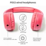POGS Kids Wired Headphones | The Elephant 2 | Adjustable, Durable Headphones for Kids 3+ | Limited to 85 dB, Microphone | On-Ear | Music-Sharing Function Safe 3.5mm Audio Cable (3.2ft) (rPink)