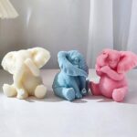 Elephant Candle and Resin Casting Mold – 3D Animal Silicone Mold for Home Decor and Candle Making
