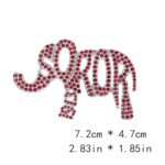 Elegant Soror Womenhood Gifts Red Soror 1913 Elephant Pin Fortitude Delta Sorority Broach Greek Letter Jewelry