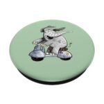 Funny Elephant on a Scooter Cool Cartoon Animal PopSockets Adhesive PopGrip