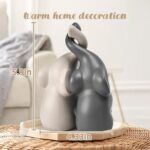 Boobezeen Elephant Statues Home Decor Small Figurines Home Ceramic Decor Sisterhood Elephant Ornament for Living Room House Shelf Table Vanity Entryway DéCor