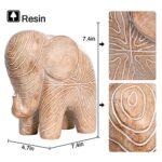 Kakizzy Elephant Statue, African Animal Decor, Wooden Elephant Gift for Women, Boho Decor for Living Room, Shelf, Office?1Pack, Big?