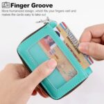 Mayski Credit Card Holder, Zipper Credit Card Wallet for Women, Small Accordion Card Cases Holder, KeyChain Wallet, Business Card Cases, Elephant