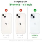 BEIMEITU for iPhone 15 Case Elephant Butterfly Cute, Back Cover Case Slim Women Girls Butterfly Design, Shockproof Bumper Protective Clear Phone Case for iPhone 15