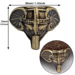 QINIZX 20pcs Retro Box Legs Feet Corner Protector Decorative Wood Case Legs, Elephant Trunk Design Jewelry Chest Box Legs Hardware for Vintage Wooden Cases, Storage Box, Gift Box, Cabinets, Crafts