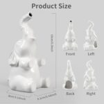 Potiera Small Cute Elephant Incense Holder, Handmade Ceramic Palo Santo and Cone Incense Burner for Meditation Home Decor, Mother’s Day Elephant Gifts for Women, Christmas Birthday Gift for Mom Dad