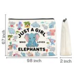 Elephant Gifts Makeup Bag for Teen Girls Women, Birthday Christmas Gift for Elephant Lovers Pet Owner Animal Enthusiasts Sister Daughter Friends Bestie Cosmetic Bag Travel Toiletry Pouch for Purse