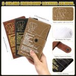 Epakh 24 Pcs Elephant Friendship Gift A6 Leather Journal with Elephant Sign Ballpoint Pen Friends giving Long Distance Gift for Thanksgiving Student Coworker (Black,Dark Brown,Light Brown)